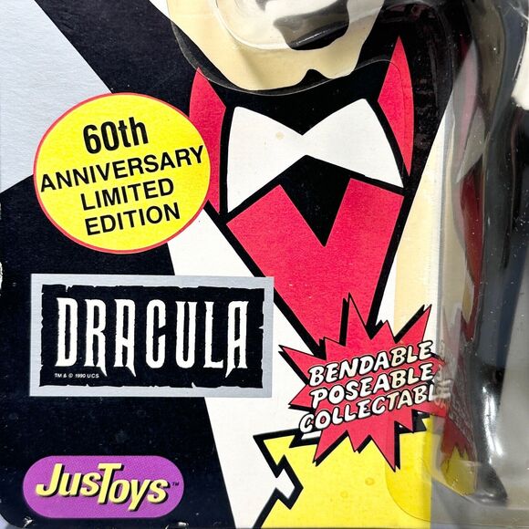 Bend-Ems Dracula 1990 60th Ltd. Edit. Universal Monsters Justoys Bendable Figure - Picture 2 of 9